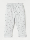 Giggles All Over Grey Cloud Printed Shirt & Pyjama Set (Set Of 2)