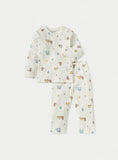 Juniors Car & Bear Printed Shirt & Pyjama Set (Set Of 2)
