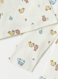 Juniors Car & Bear Printed Shirt & Pyjama Set (Set Of 2)