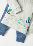 Juniors Colorful Cute Dino Printed Shirt & Pyjama Set (Set Of 2)