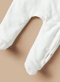 Juniors White Sheep Embroidered Fleece Sleepsuit (winter)