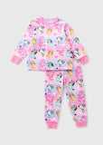 Matalan Pink All Over Bluey Printed Fleece Shirt & Pyjama Set (Set Of 2) (Winter)