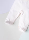 Giggles Flower Embossed Bear Embroidered Sleepsuit