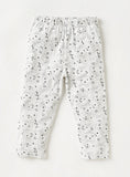 Juniors White Galaxy Printed Shirt & Pyjama Set (Set Of 2)