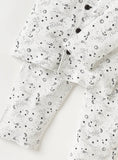 Juniors White Galaxy Printed Shirt & Pyjama Set (Set Of 2)