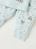 Disney Blue Mickey Mouse & Moon Printed Shirt & Pyjama Set (Set Of 2)