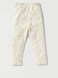 Juniors Cream All Over Floral Button Down Shirt & Pyjama Set (Set Of 2)