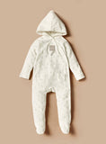 Juniors white sweet dreams hooded fleece sleepsuit (Winter)