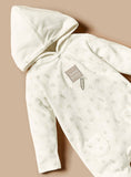 Juniors white sweet dreams hooded fleece sleepsuit (Winter)