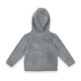 Juniors solid grey fleece zipped hoodie (Winter)