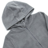 Juniors solid grey fleece zipped hoodie (Winter)