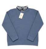Juniors blue knitted dress shirt  (Winter)