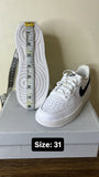 Nike Solid White Perforated Shoes (Box Packaging)