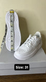 Nike Force solid white perforated shoes (Box Packaging)