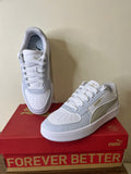 Puma Grey & White Colorblock Perforated Shoes (Box Packaging)