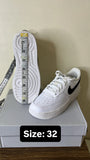 Nike Solid White Perforated Shoes (Box Packaging)