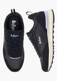 Lee Cooper Solid Black Colorblock Shoes (Box Packaging)