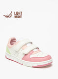 Missy White & Pink Colorblock Perforated Shoes