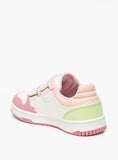 Missy White & Pink Colorblock Perforated Shoes