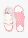 Missy White & Pink Colorblock Perforated Shoes