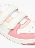 Missy White & Pink Colorblock Perforated Shoes