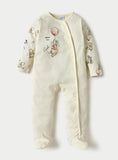 Juniors Yellow Happy Fly Pooh Applique Sleepsuit