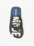 Aqua mode printed flip flops