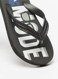 Aqua mode printed flip flops