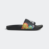 Adidas black floral slides