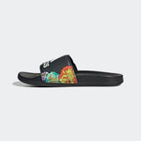 Adidas black floral slides