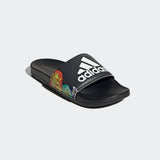 Adidas black floral slides