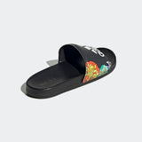 Adidas black floral slides