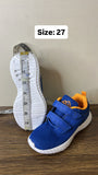 Oaklan navy shoes with orange logo