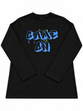 Juniors Black Game On Full Sleeves Tshirt