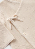 Matalan beige breathable knitted bow sleepsuit (winter)