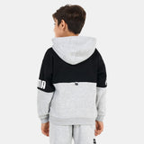 Puma Grey & Black Colorblock Fleece Lined Hoodie (Winter)