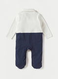 Giggles formal bow sleepsuit with suspenders