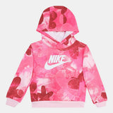 Nike pink colorful splash fleece lined hoodie (Winter)