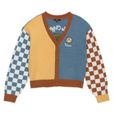 Vans Multi Color Checkered Knitted Button Down Pullover (winter)
