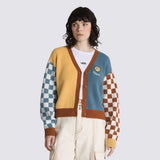 Vans Multi Color Checkered Knitted Button Down Pullover (winter)