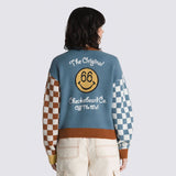 Vans Multi Color Checkered Knitted Button Down Pullover (winter)