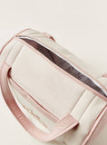 Cambrass Pink Flower embroidered Diaper Bag with Zip Closure