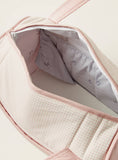 Cambrass Pink Flower embroidered Diaper Bag with Zip Closure