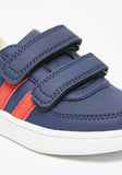 Shoexpress solid navy stripe shoes (Box Packaging)