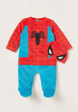 Spiderman Fleece Closedfeet sleepsuit with cap (Winter)