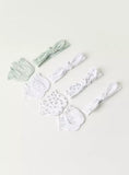 Juniors green floral headband & mittens (set of 8)