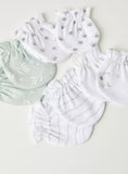 Juniors green floral headband & mittens (set of 8)
