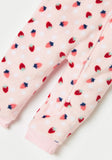 Juniors strawberry fleece zipped openfeet sleepsuit (Winter)