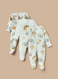 Juniors lion printed sleepsuits (set of 3)