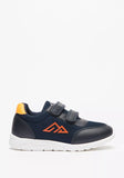 Oaklan navy textured with orange logo shoes (New)